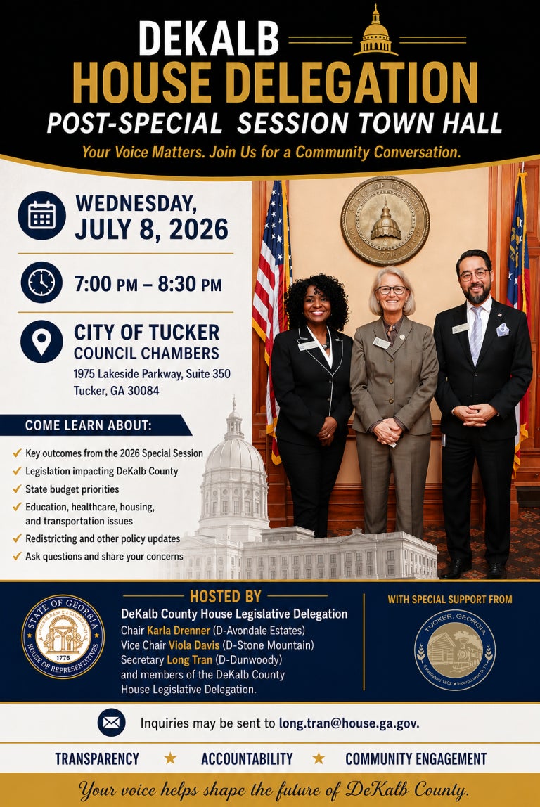 DeKalb House Delegation Post Special Session Town Hall
